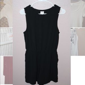 Black Open Back Romper